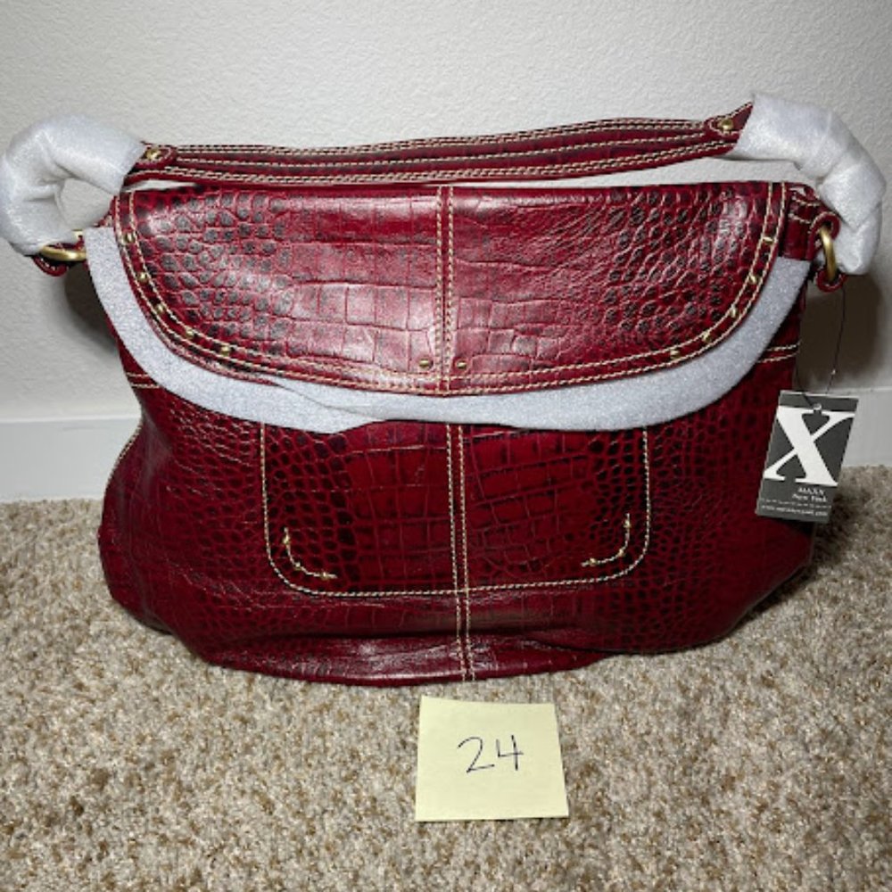 Maxx New York Red Leather Purse